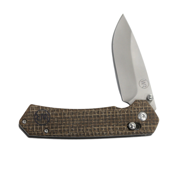 Rusted Nail Knives | Burlap Canvas | Micarta Catch Pin Lock Knife