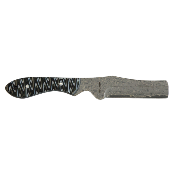 Rusted Nail Knives | Brown Fang | G10 Damascus Bullcutter Knife