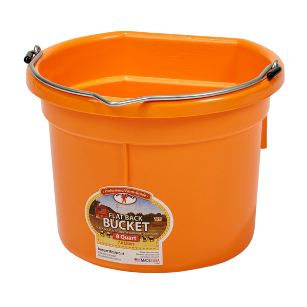 Duraflex | 8 Quart Plastic Pail | Flatback