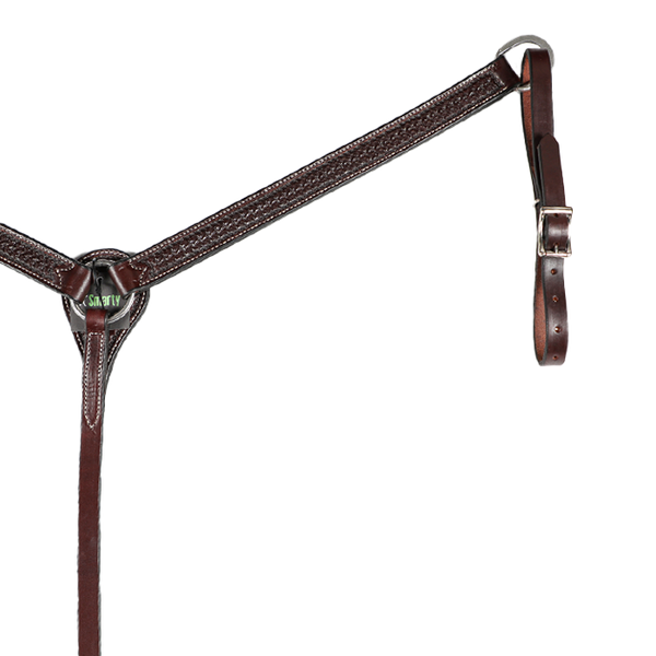 Wildfire Saddlery | Breast Collar 1-1/4" Rosewood Spider Stamp