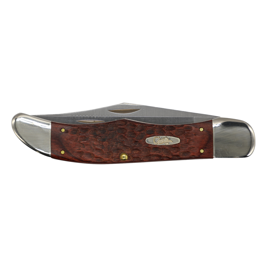Case Knives | 00189 | Rosewood Standard Jig Folding Hunter with Leather Sheath