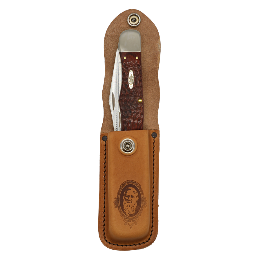 Case Knives | 00189 | Rosewood Standard Jig Folding Hunter with Leather Sheath