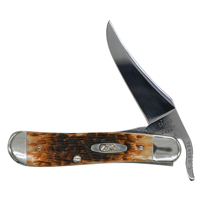 Case Knives | 00260 | Peach Seed Jig Amber Bone RussLock®