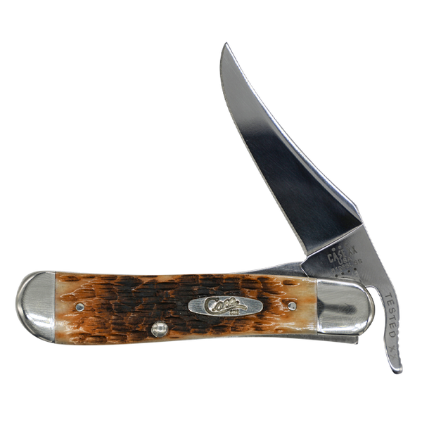 Case Knives | 00260 | Peach Seed Jig Amber Bone RussLock®