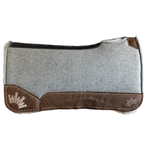 Best Ever Pads | Vintage Peat Elephant with Beige Crown and Buckstitch | 1" Kush Fleece | 32" x 32"