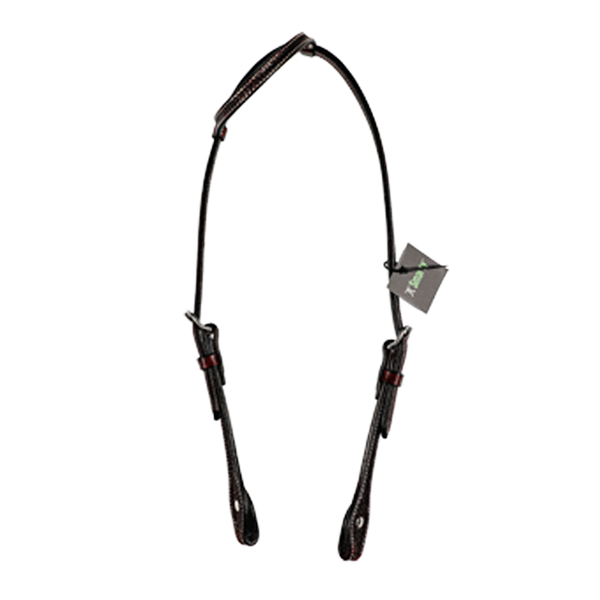Wildfire Saddlery | Headstall Single Ear 5/8" Rosewood Spider Stamp