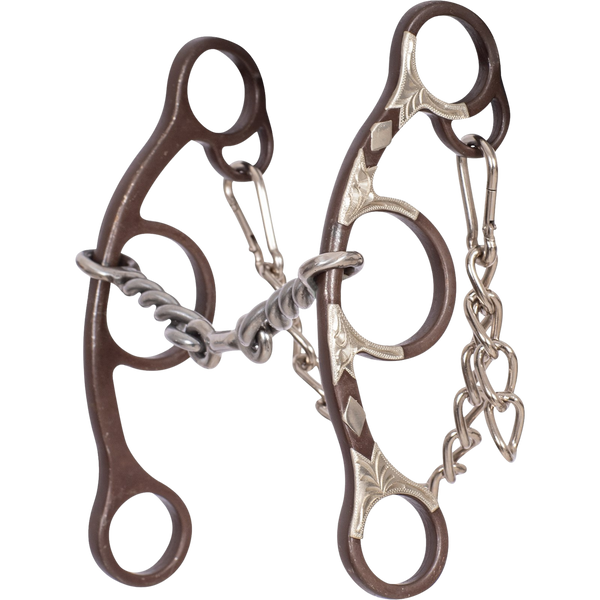Classic Equine | Sherry Cervi Short Shank Gag Barrel Bit | Twisted Wire Dogbone
