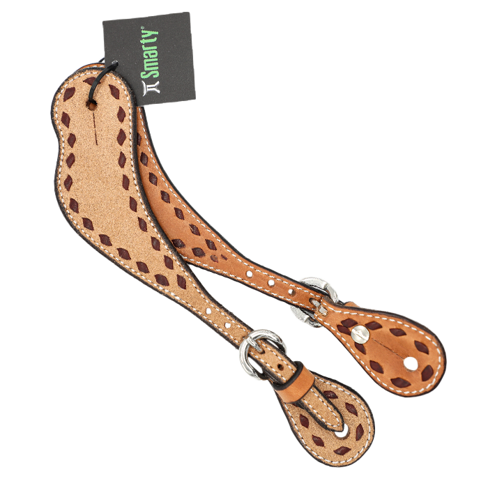 Wildfire Saddlery | Spur Straps Cowboy Mens Rosewood Spider Stamp