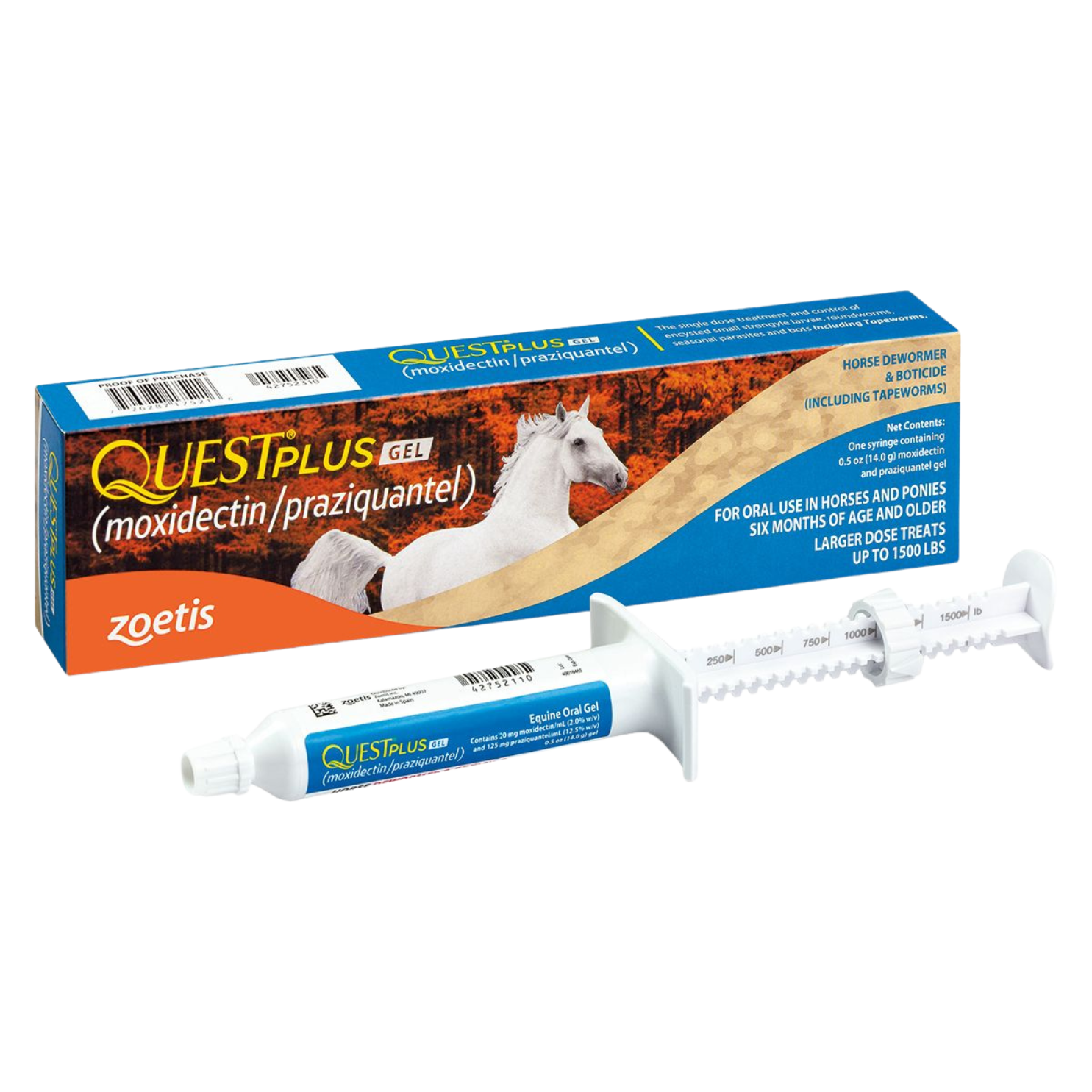 Quest Plus | Gel Horse Dewormer & Boticide | 1 Dose
