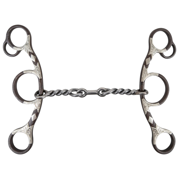 Classic Equine | Sherry Cervi Short Shank Gag Barrel Bit | Twisted Wire Dogbone