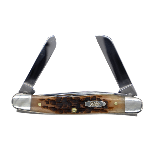 Case Knives | 00042 | Peach Seed Jig Amber Bone Medium Stockman