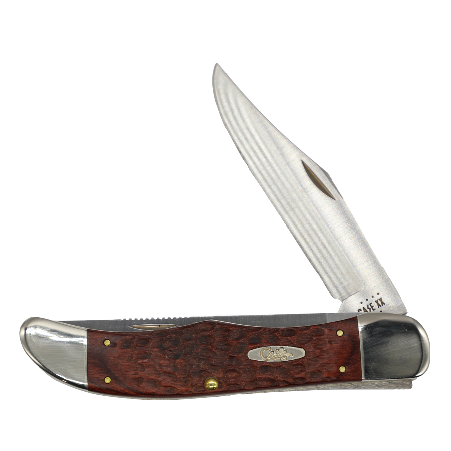Case Knives | 00189 | Rosewood Standard Jig Folding Hunter with Leather Sheath