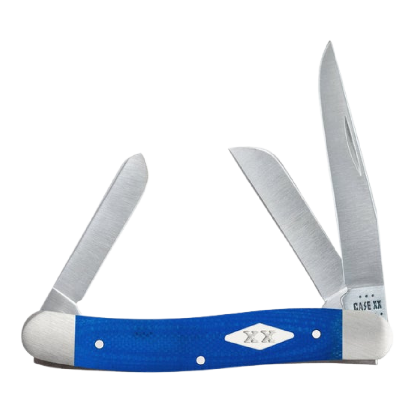 Case Knives | 16752 | Smooth Blue G-10 Medium Stockman with XX Diamond shield