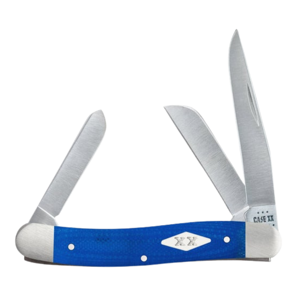 Case Knives | 16752 | Smooth Blue G-10 Medium Stockman with XX Diamond shield