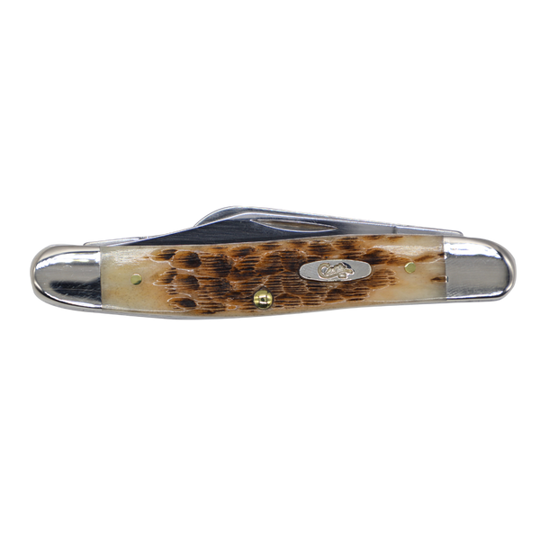 Case Knives | 00128 | Peach Seed Jig Amber Bone Stockman