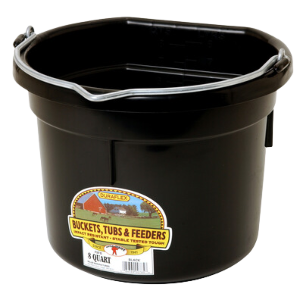 Duraflex | 8 Quart Plastic Pail | Flatback