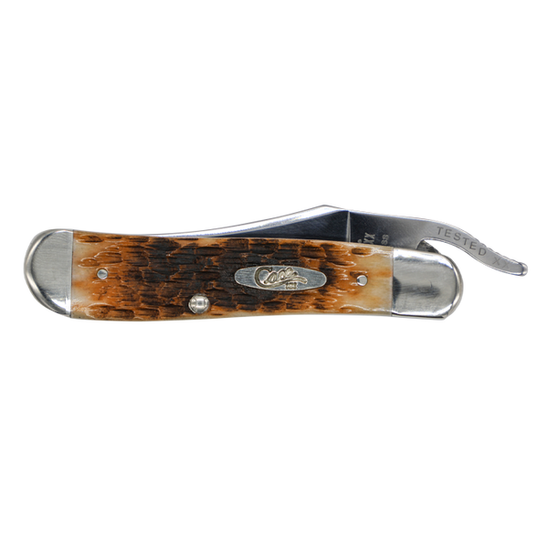Case Knives | 00260 | Peach Seed Jig Amber Bone RussLock®