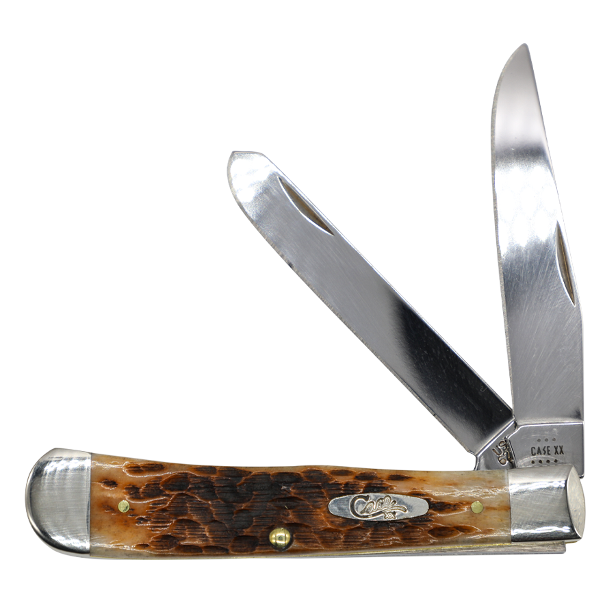Case Knives | 00164 | Peach Seed Jig Amber Bone Trapper
