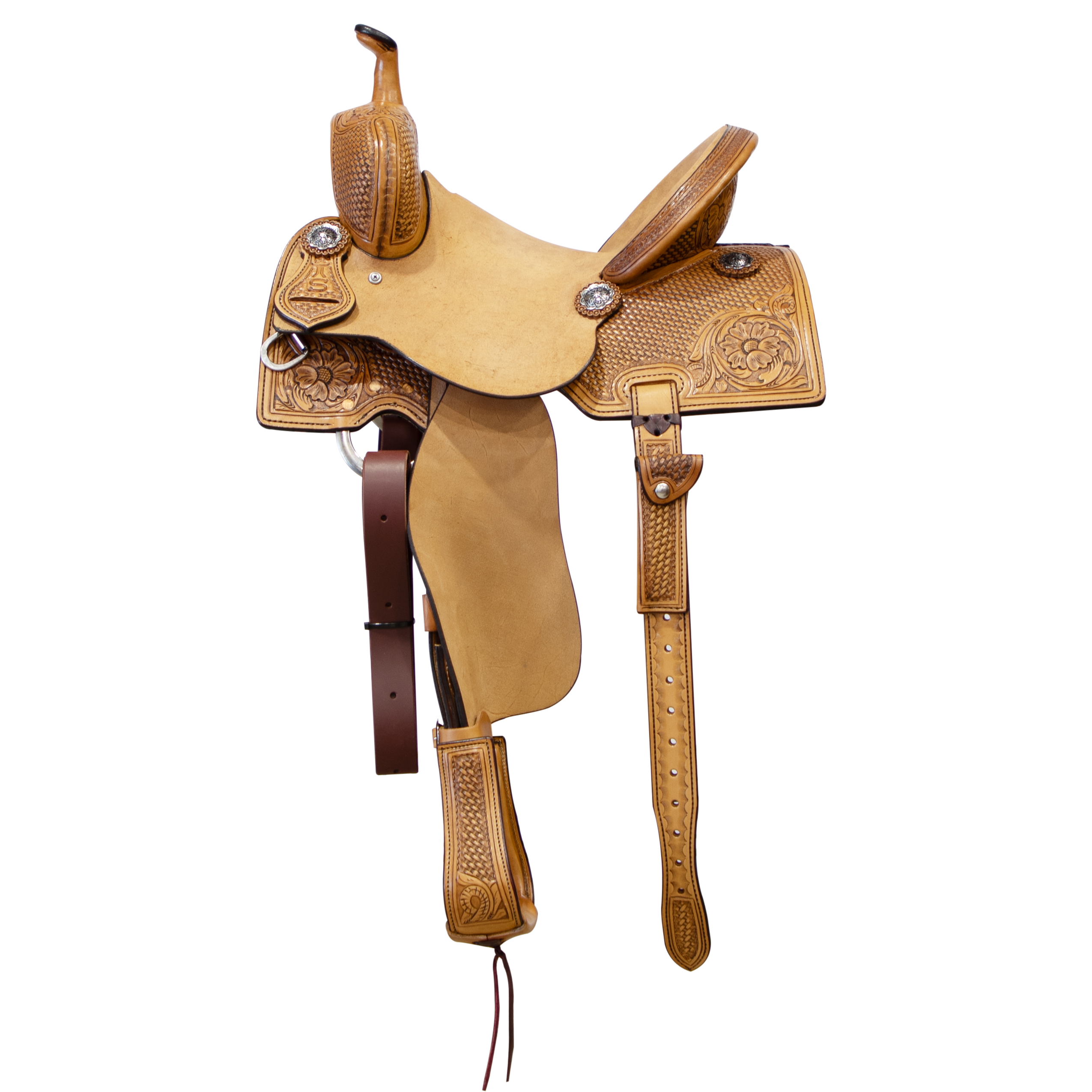 Smarty Saddlery | Barrel Saddle | 1/2 Tooled