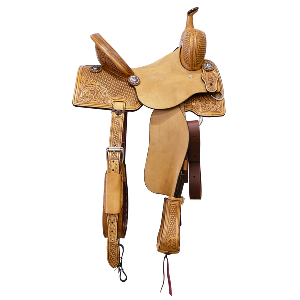 Smarty Saddlery | Barrel Saddle | 1/2 Tooled