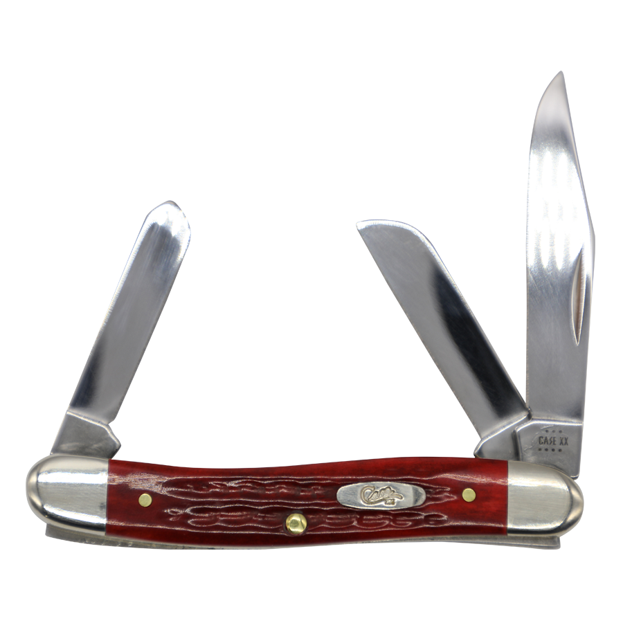 Case Knives | 00786 | Pocket Worn® Peach Seed Jig Old Red Bone Medium Stockman
