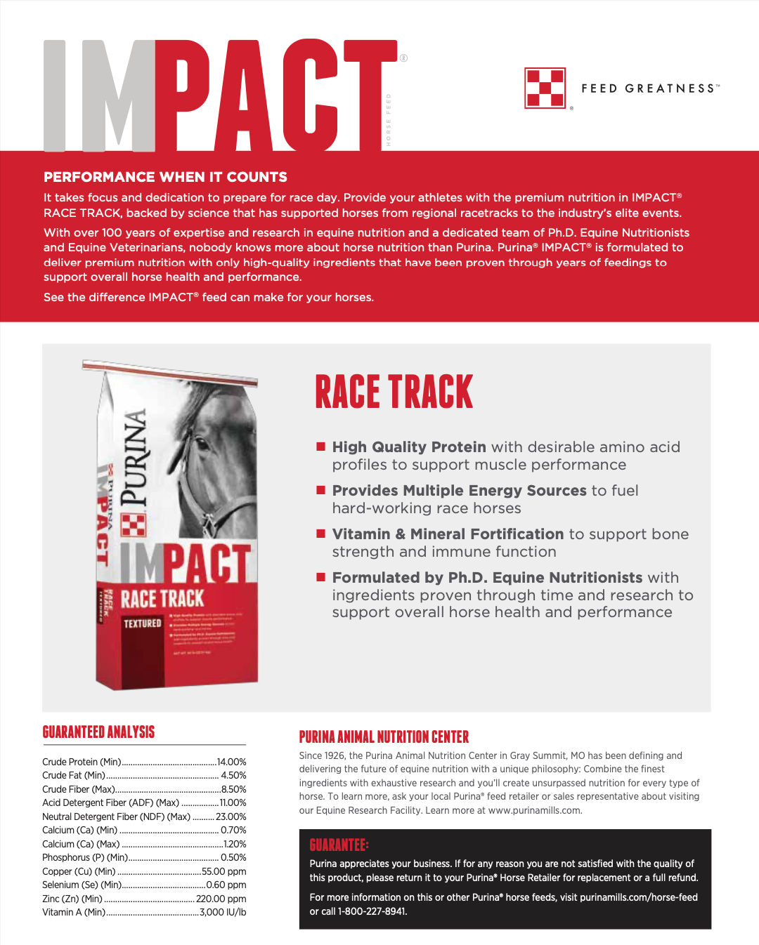 Purina | Impact Race Track | 14% Textured Horse Feed