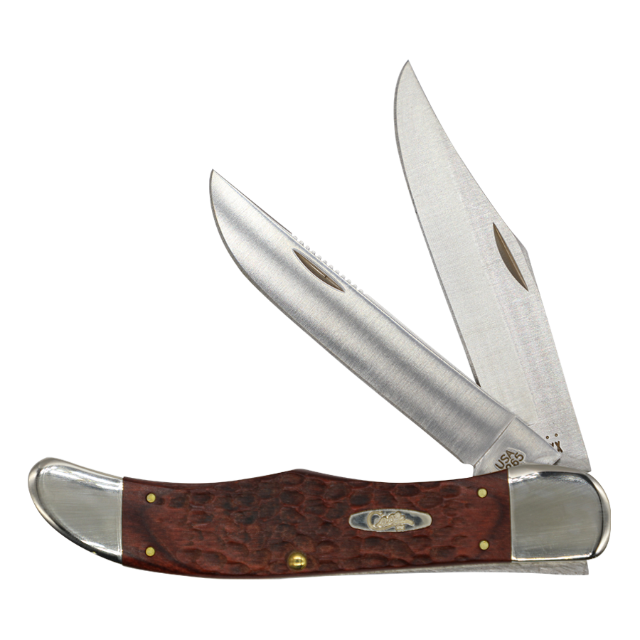 Case Knives | 00189 | Rosewood Standard Jig Folding Hunter with Leather Sheath