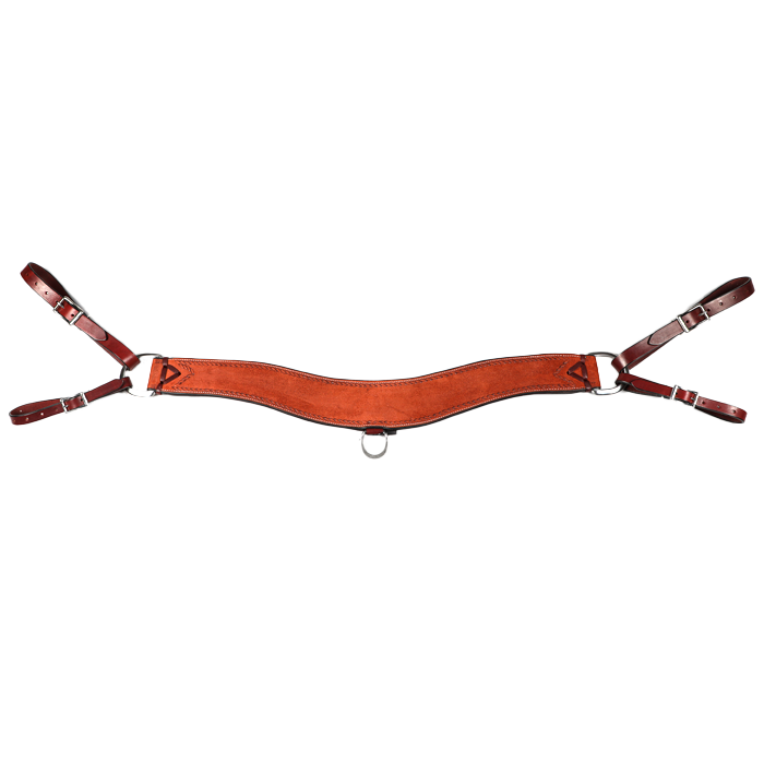 Wildfire Saddlery | 3-1/2 Tripping Breast Collar Rosewood Roughout Rope Border