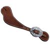 Wildfire Saddlery | Spur Straps Cowboy Mens Golden Spider Stamp with Custom Buckles