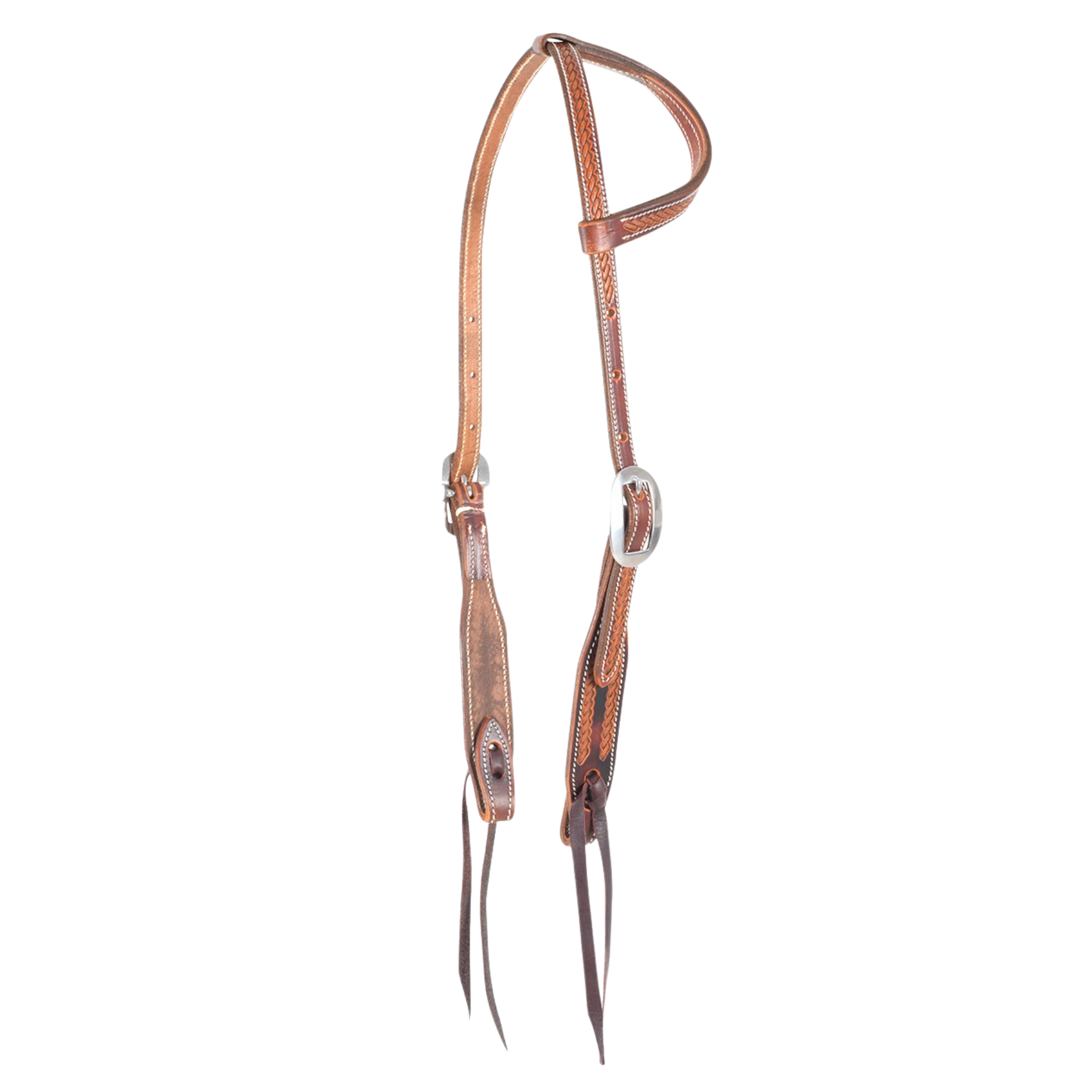 Martin Saddlery | Slip Ear Headstall with Rope Tooling