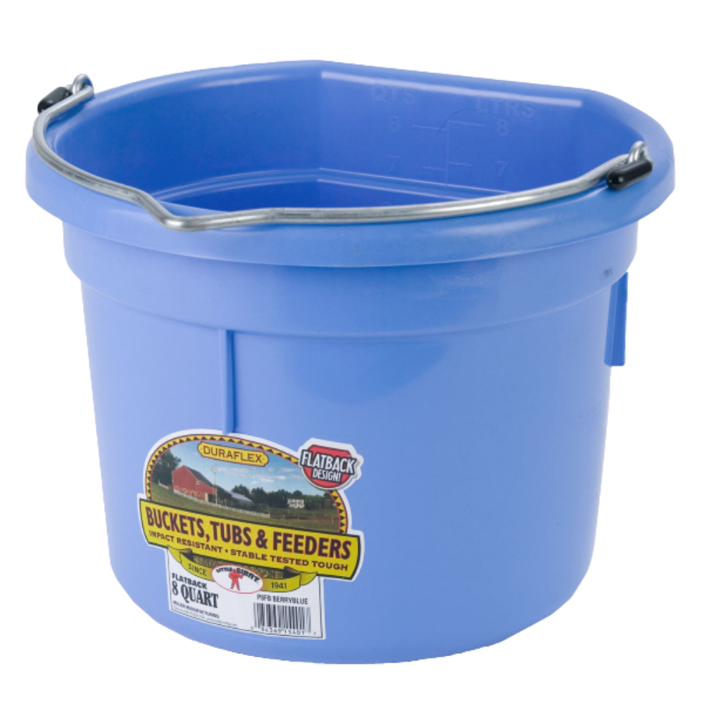 Duraflex | 8 Quart Plastic Pail | Flatback
