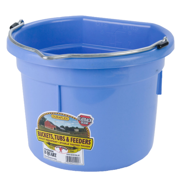 Duraflex | 8 Quart Plastic Pail | Flatback