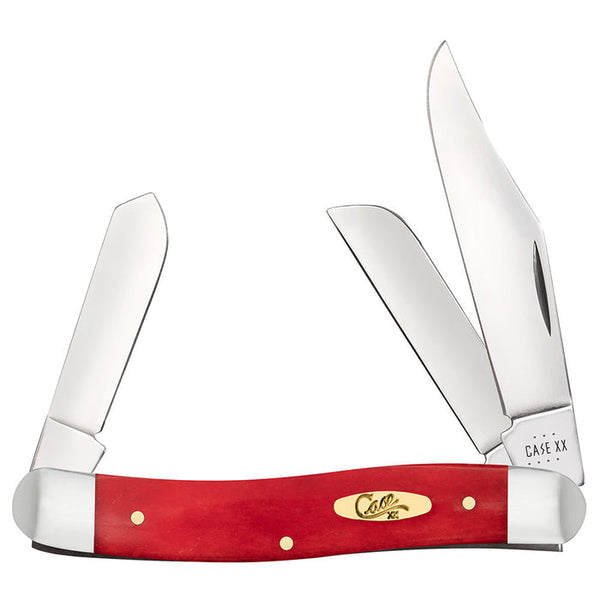 Case Knives | 10764 | Smooth Dark Red Bone Stockman with Pinched Bolsters