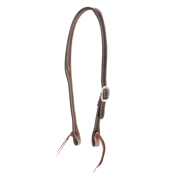 Cowboy Tack | Headstall Slotted Ear 3/4" Coffee Cowboy Knots