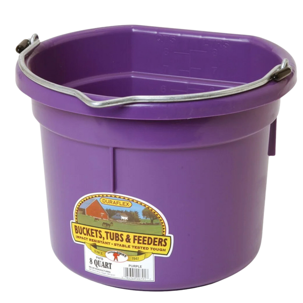 Duraflex | 8 Quart Plastic Pail | Flatback