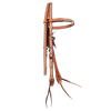 Wildfire Saddlery | 5/8" Headstall Browband Roughout Buckstitch Cowboy Knots