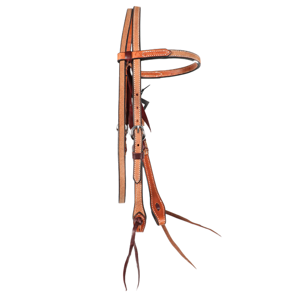 Wildfire Saddlery | 5/8" Headstall Browband Roughout Buckstitch Cowboy Knots