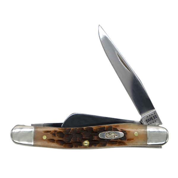 Case Knives | 00042 | Peach Seed Jig Amber Bone Medium Stockman