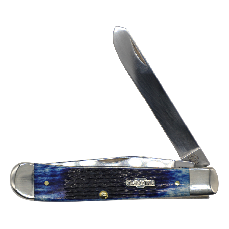 Case Knives | 02800 | Rogers Corn Cob Jig Blue Bone Trapper