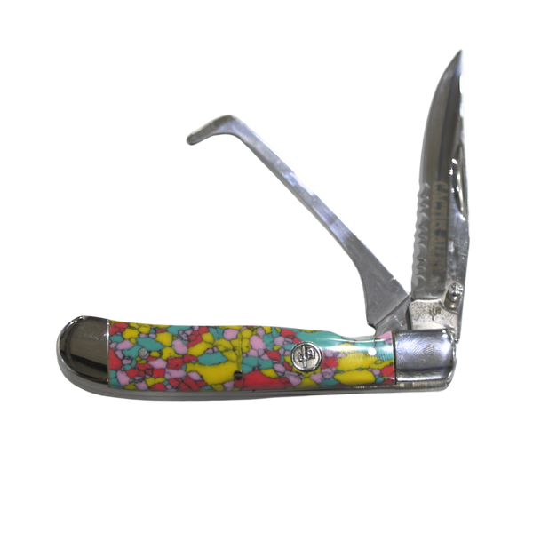 Rusted Nail Knives | Fiesta | Pearl Agate Cactus Alley Hoofpick Knife