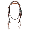 Wildfire Saddlery | 5/8" Headstall Browband Roughout Buckstitch Cowboy Knots