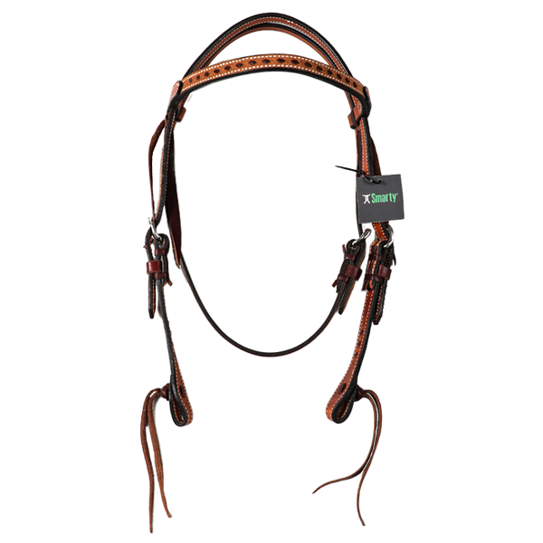Wildfire Saddlery | 5/8" Headstall Browband Roughout Buckstitch Cowboy Knots