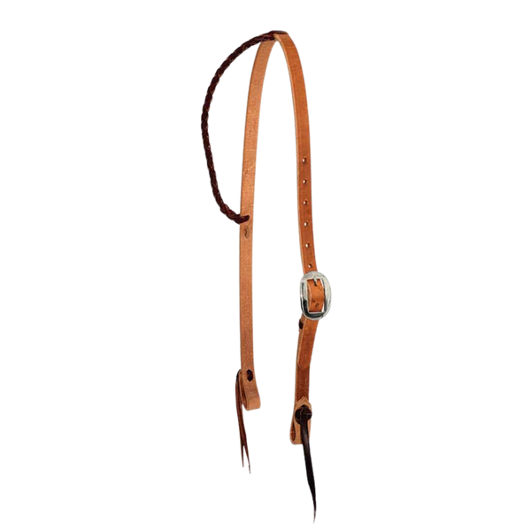 Cowboy Tack | 3/4" Braided Slip Ear Headstall with Cowboy Knots