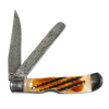Rusted Nail Knives | Honey Badger | Bone Damascus Trapper Bullcutter