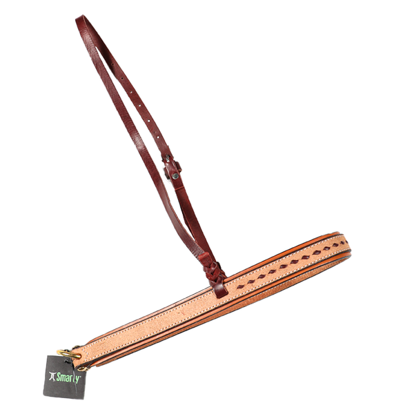 Wildfire Saddlery | 1-1/4" Noseband Roughout Leather with Buckstitch