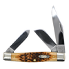 Case Knives | 00204 | Peach Seed Jig Amber Bone CS Large Stockman
