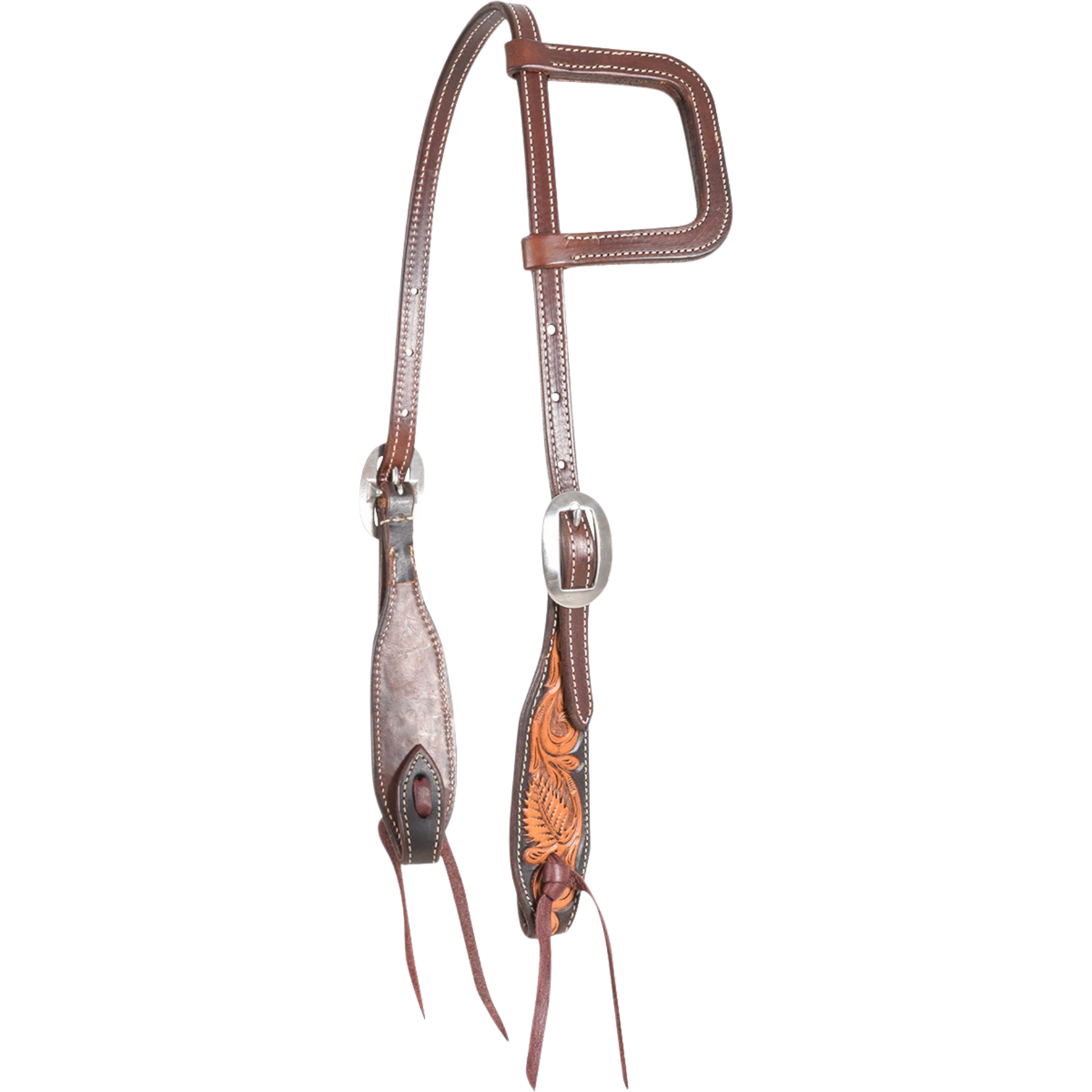 Martin Saddlery | Dyed Edge and Tooled Slip Ear Headstall