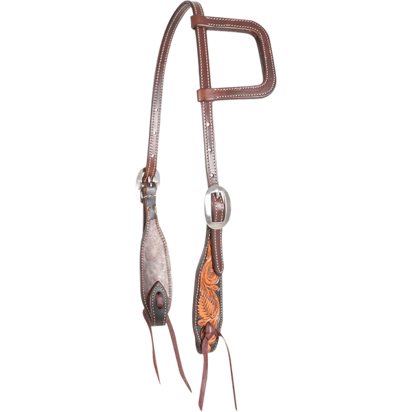 Martin Saddlery | Dyed Edge and Tooled Slip Ear Headstall