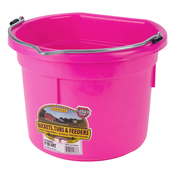 Duraflex | 8 Quart Plastic Pail | Flatback