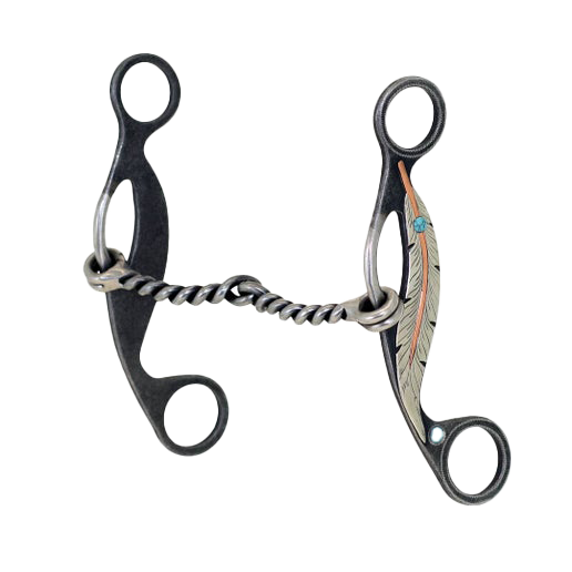 Cowboy Tack | Twisted Snaffle Gag Bit | Feather Collection